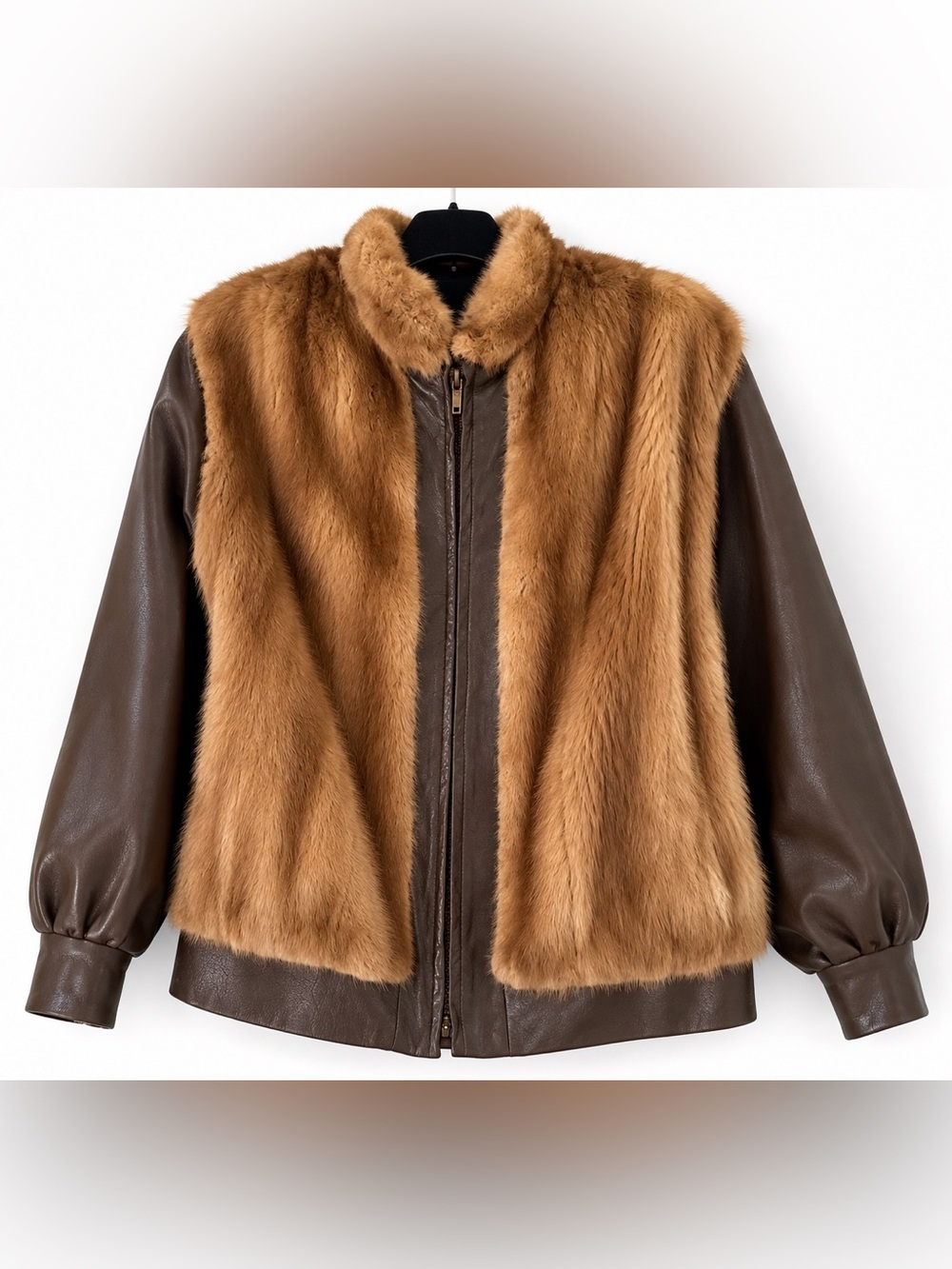 Vintage - Genuine Mink & Leather Mob Wife Jacket - 70s/80s
